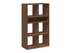 Estantería madera de ingeniería color marrón roble 66x31x112 cm