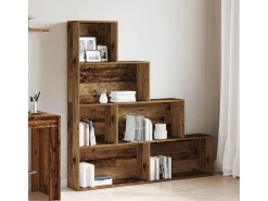 Estantería madera de ingeniería madera envejecida 157x24x160 cm