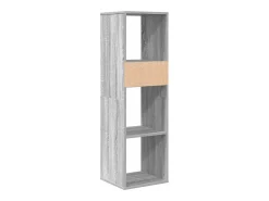 Estantería madera de ingeniería color gris sonoma 34x31x112 cm