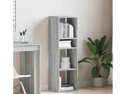 Estantería madera de ingeniería color gris sonoma 34x31x112 cm