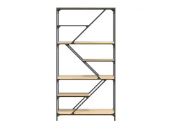 Estantería madera de ingeniería acero roble Sonoma 91x36x176 cm
