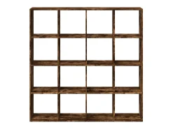 Estantería madera de ingeniería roble ahumado 137,5x29x137,5 cm