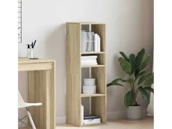 Estantería madera de ingeniería color roble sonoma 34x31x112 cm