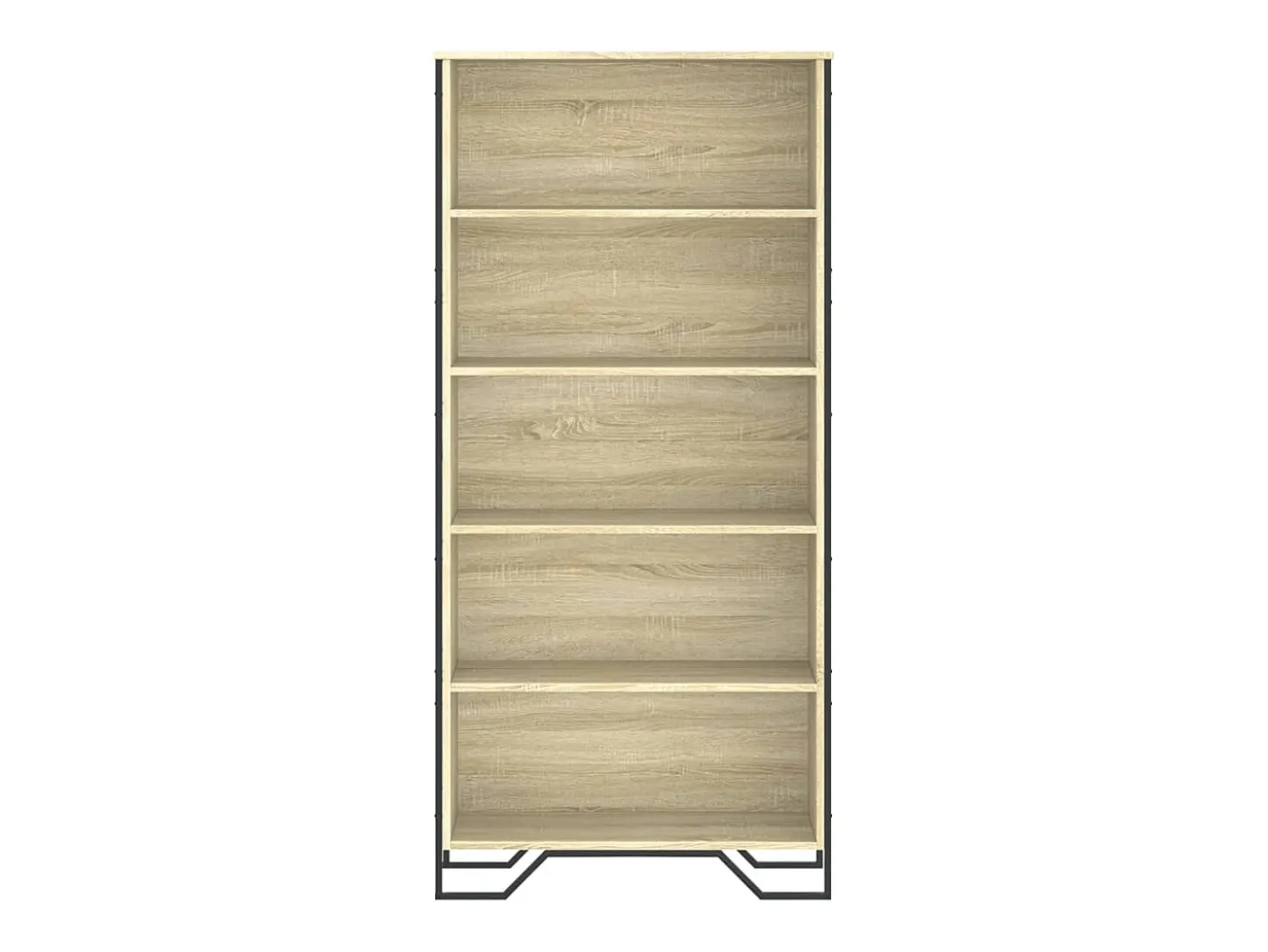 Estantería madera de ingeniería color roble Sonoma 80x31x169 cm