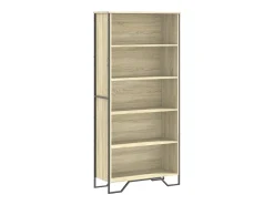 Estantería madera de ingeniería color roble Sonoma 80x31x169 cm