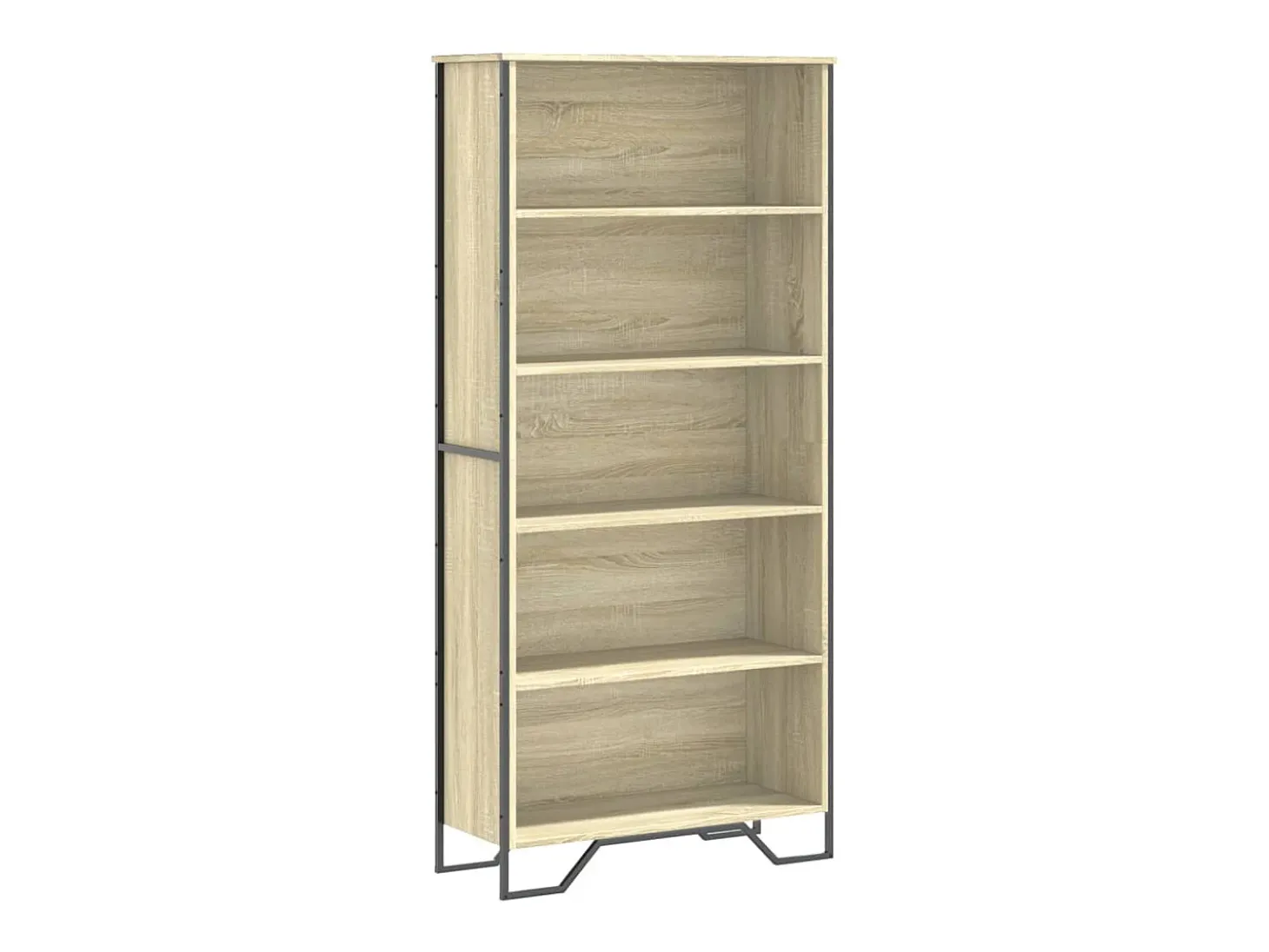 Estantería madera de ingeniería color roble Sonoma 80x31x169 cm