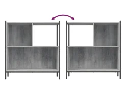 Estantería madera de ingeniería gris Sonoma 72x28x77,5 cm