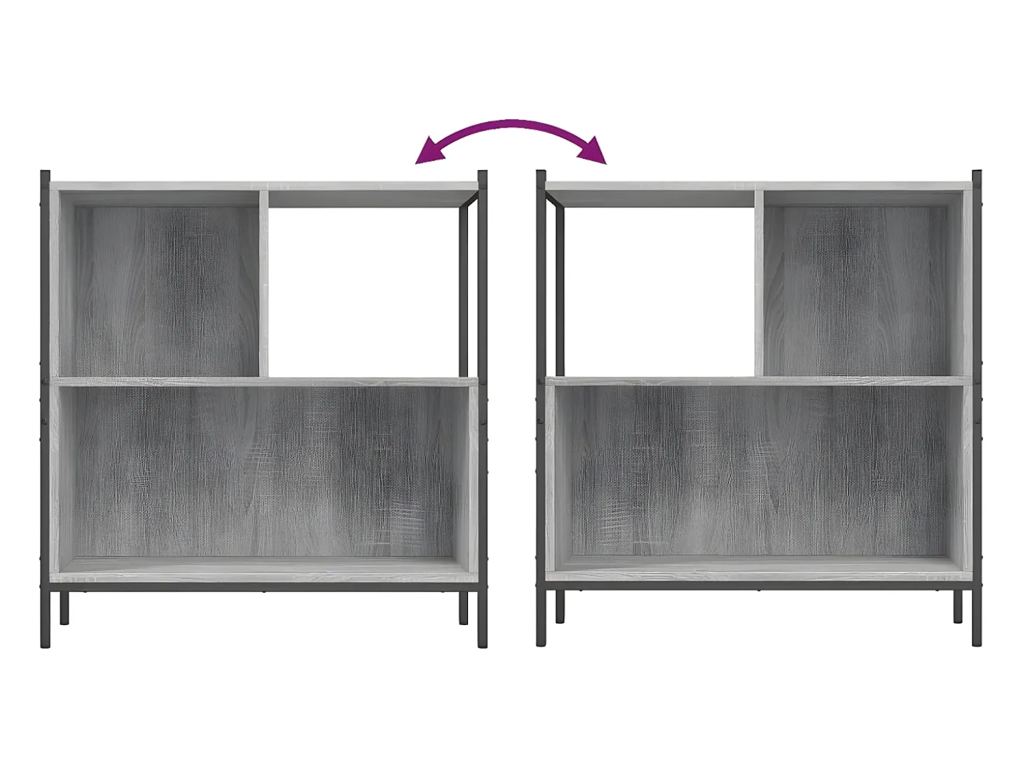 Estantería madera de ingeniería gris Sonoma 72x28x77,5 cm