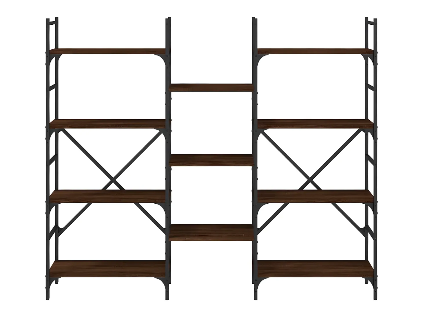 Estantería madera de ingeniería roble marrón 160x28,5x136,5 cm