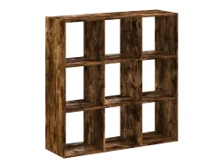 Estantería madera de ingeniería roble ahumado 102x32x102 cm