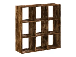 Estantería madera de ingeniería roble ahumado 102x32x102 cm