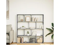 Estantería madera de ingeniería gris Sonoma 132x29x141,5 cm