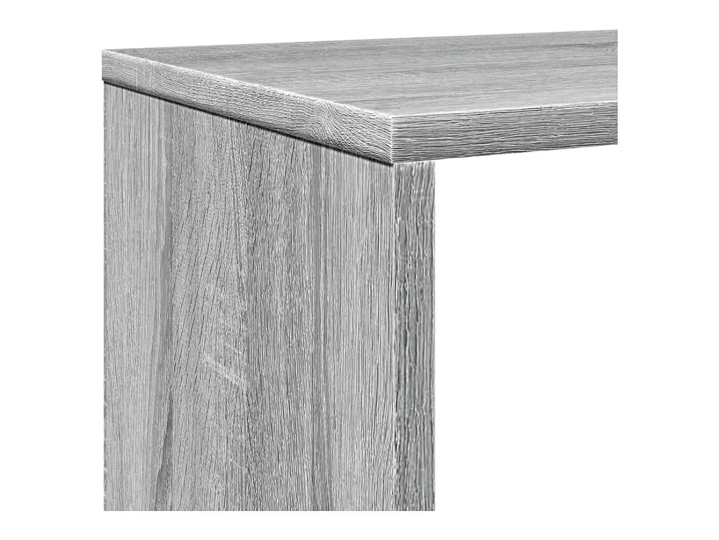 Estantería madera de ingeniería gris Sonoma 132x29x141,5 cm