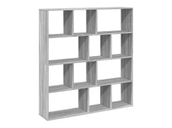 Estantería madera de ingeniería gris Sonoma 132x29x141,5 cm