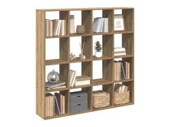 Estantería madera de ingeniería roble artisian 137,5x29x137,5cm