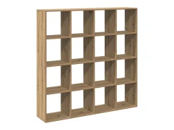 Estantería madera de ingeniería roble artisian 137,5x29x137,5cm