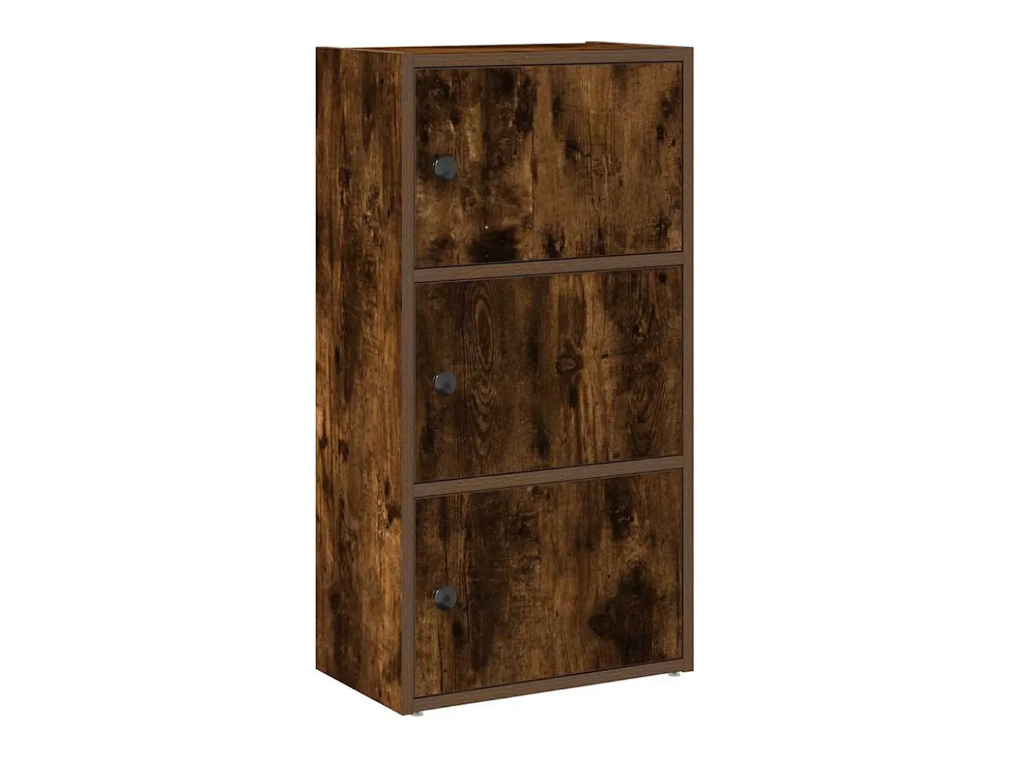 Estantería madera de ingeniería roble ahumado 40x24x77 cm