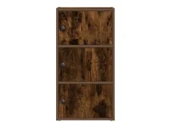 Estantería madera de ingeniería roble ahumado 40x24x77 cm