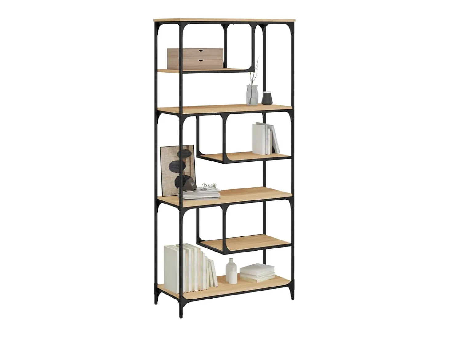 Estantería madera de ingeniería roble Sonoma 81x36x176 cm