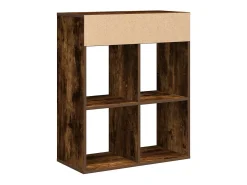 Estantería madera ingeniería color roble ahumado 66x31x80 cm