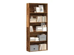 Estantería madera ingeniería madera envejecida 80x30x189 cm