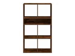 Estantería madera ingeniería color roble ahumado 66x31x112 cm