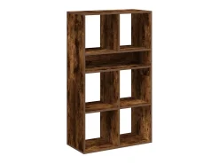 Estantería madera ingeniería color roble ahumado 66x31x112 cm