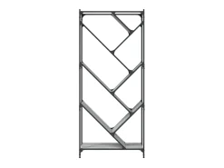 Estantería madera ingeniería y metal gris Sonoma 79x30x180 cm