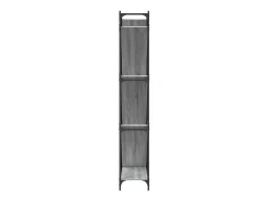 Estantería madera ingeniería y metal gris Sonoma 79x30x180 cm