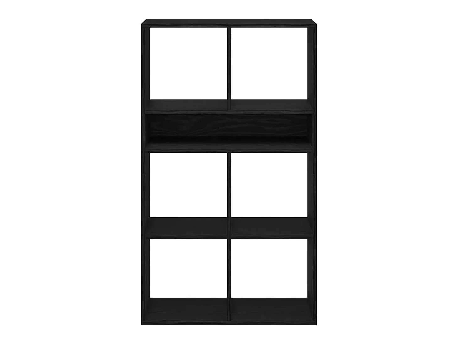 Estantería madera ingeniería negra 66x31x112 cm