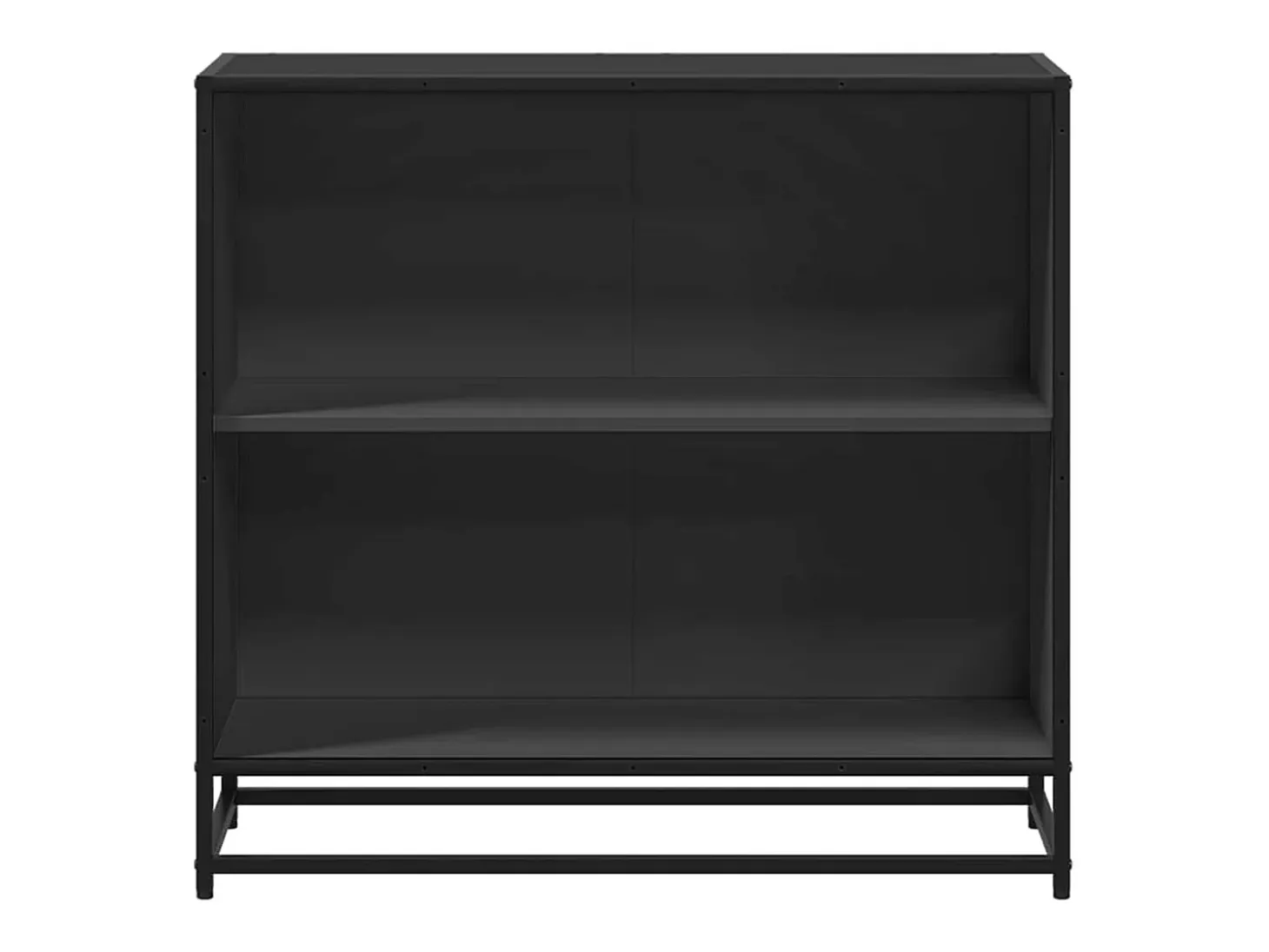 Estantería madera ingeniería negra 80,5x35x76 cm