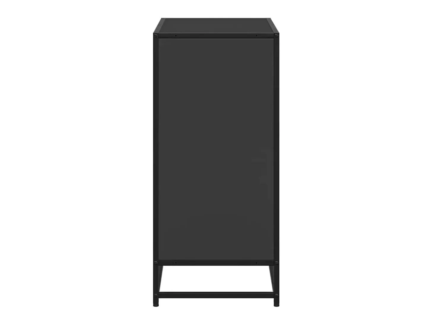 Estantería madera ingeniería negra 80,5x35x76 cm