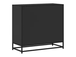 Estantería madera ingeniería negra 80,5x35x76 cm
