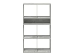 Estantería madera ingeniería gris hormigón 66x31x112 cm