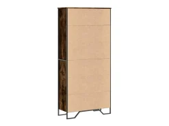 Estantería madera ingeniería color roble ahumado 80x31x169 cm
