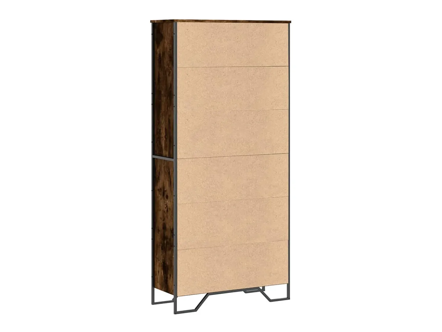 Estantería madera ingeniería color roble ahumado 80x31x169 cm