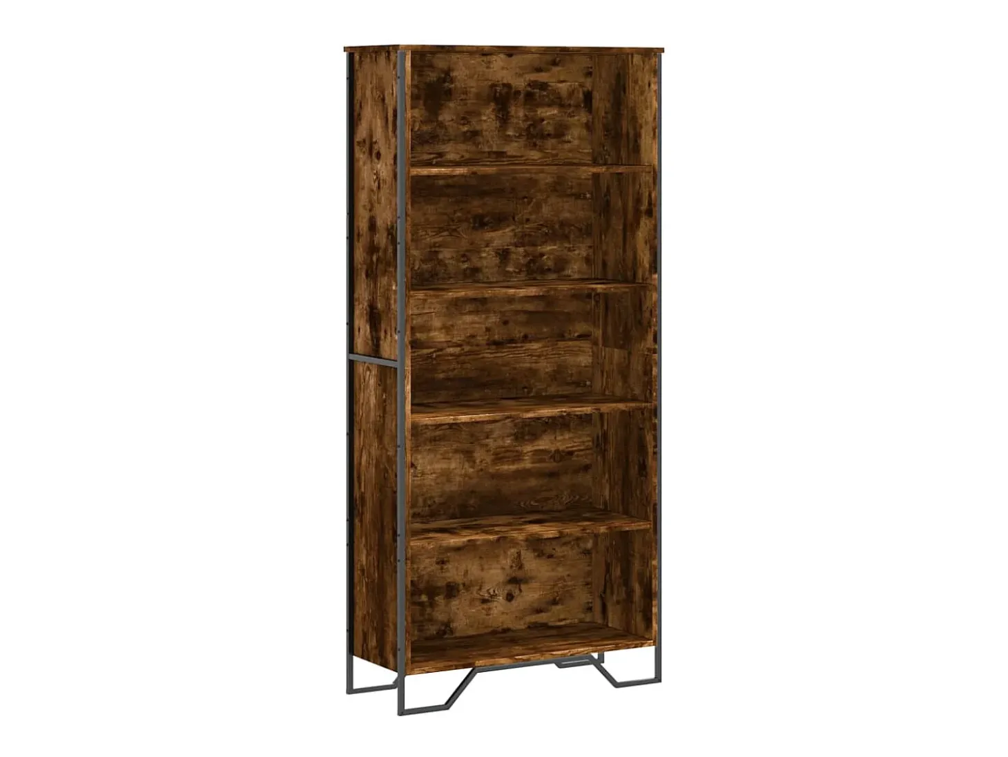 Estantería madera ingeniería color roble ahumado 80x31x169 cm