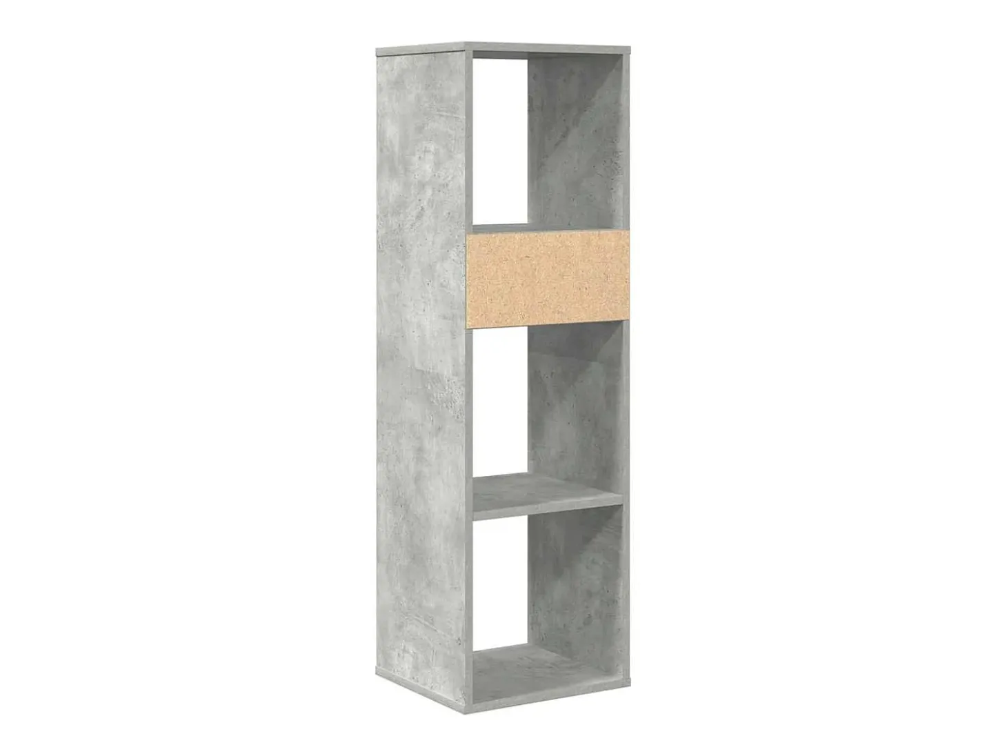 Estantería madera ingeniería gris hormigón 34x31x112 cm