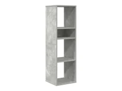 Estantería madera ingeniería gris hormigón 34x31x112 cm