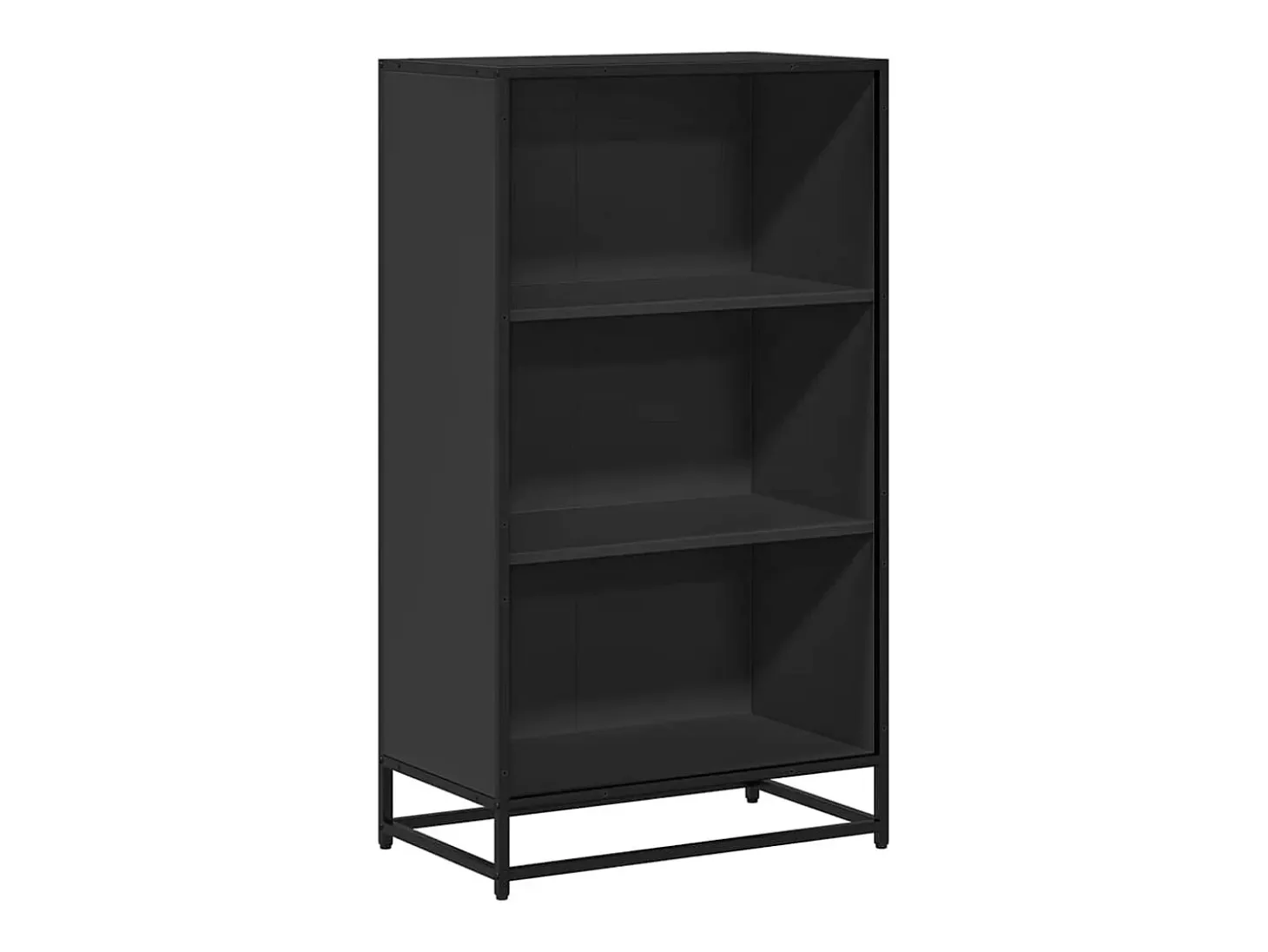 Estantería madera ingeniería negra 60x35x107,5 cm