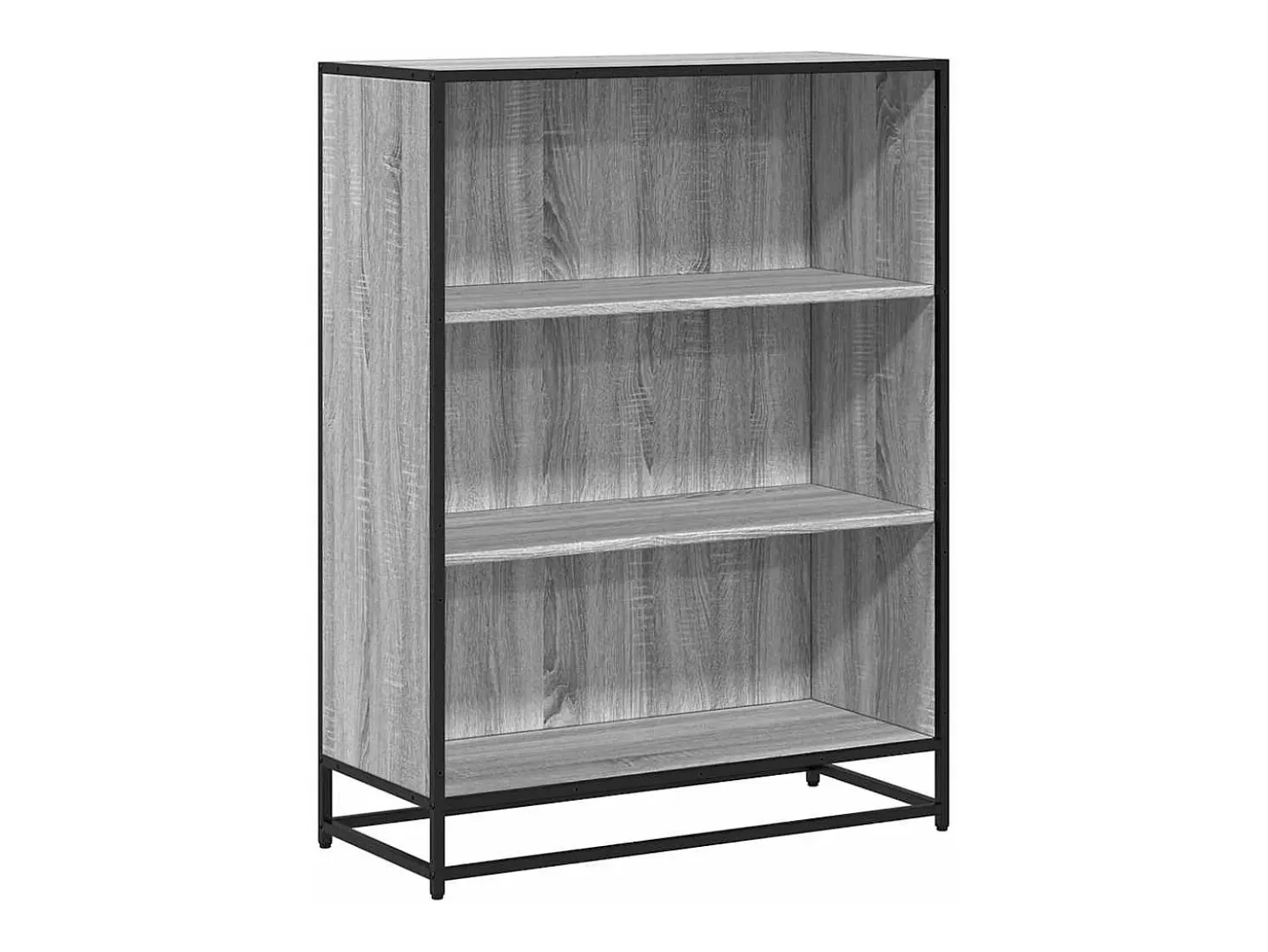Estantería madera ingeniería gris sonoma 80,5x35x107,5 cm