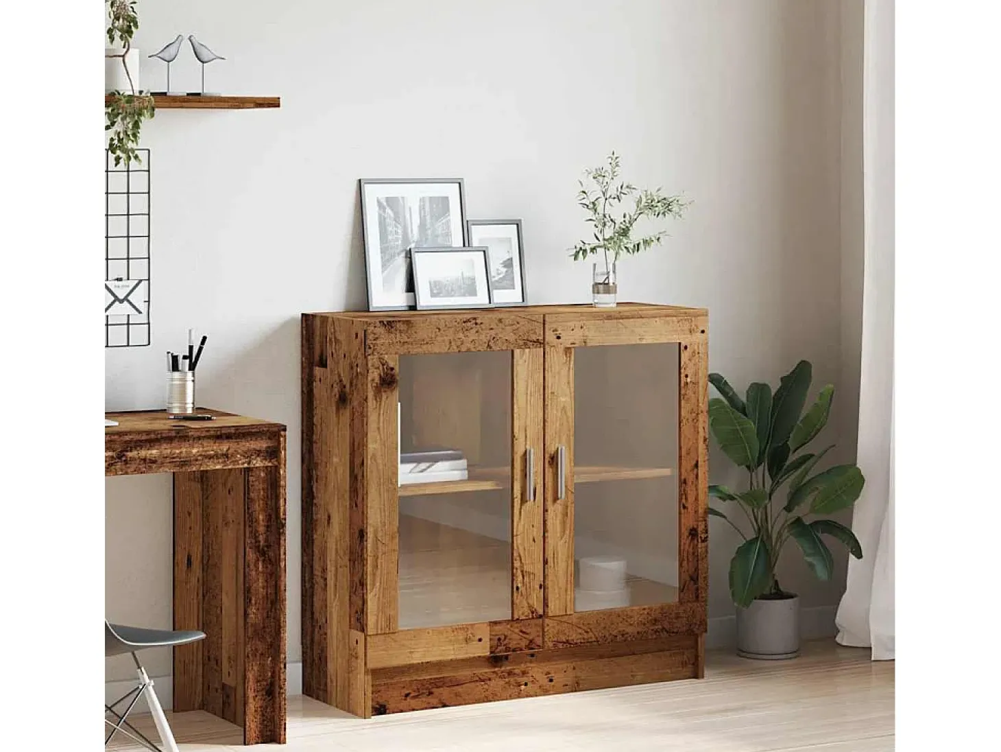 Estantería madera ingeniería madera envejecida 82,5x30,5x80 cm