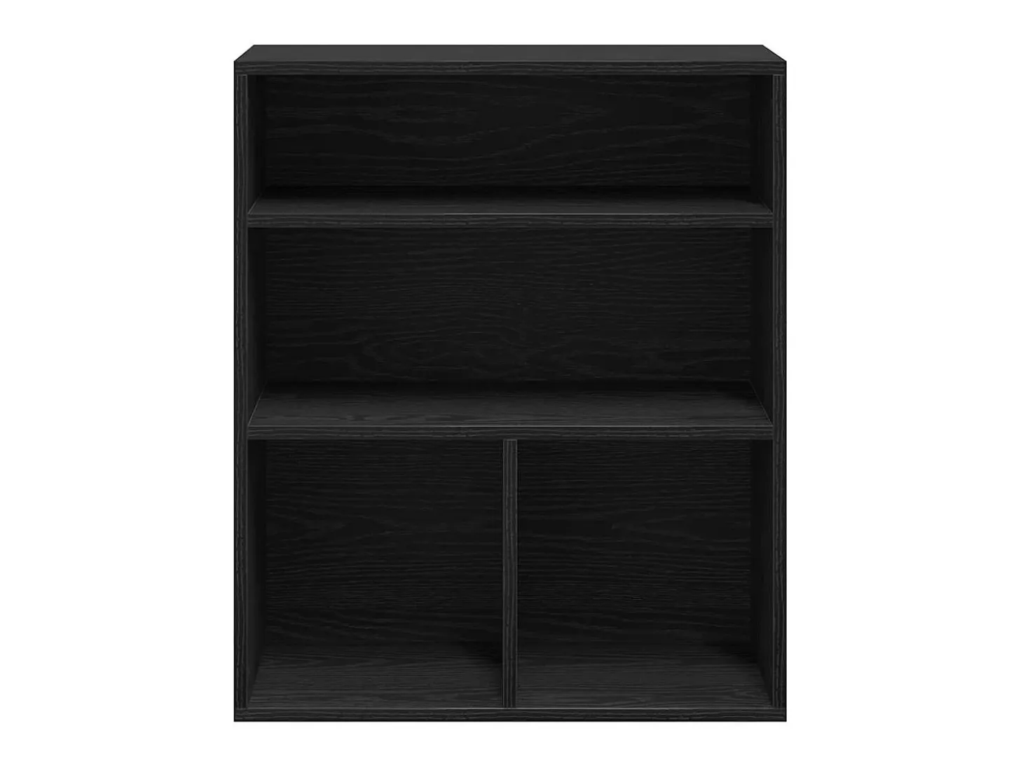 Estantería madera ingeniería negra 60x30x71,5 cm