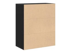 Estantería madera ingeniería negra 60x30x71,5 cm