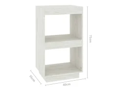 Estantería madera maciza de pino blanca 40x35x71 cm