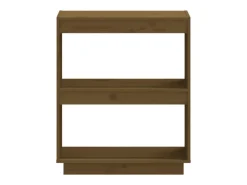 Estantería madera maciza de pino marrón miel 60x35x71 cm