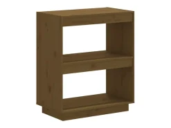 Estantería madera maciza de pino marrón miel 60x35x71 cm