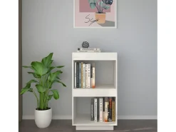 Estantería madera maciza de pino blanca 40x35x71 cm