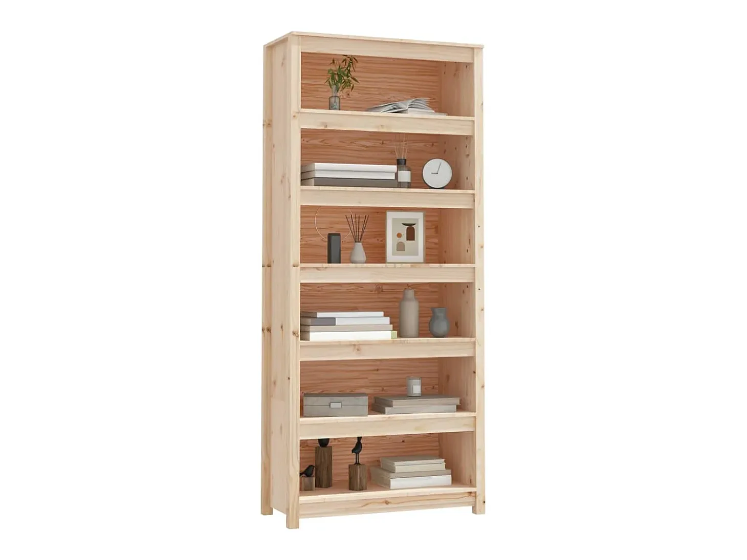 Estantería madera maciza de pino 80x35x183 cm