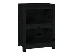 Estantería madera maciza de pino negra 50x35x68 cm